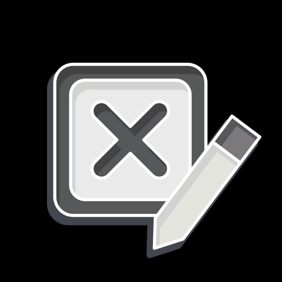 Icon Incorrect. related to Delete symbol. glossy style. simple design illustration vector