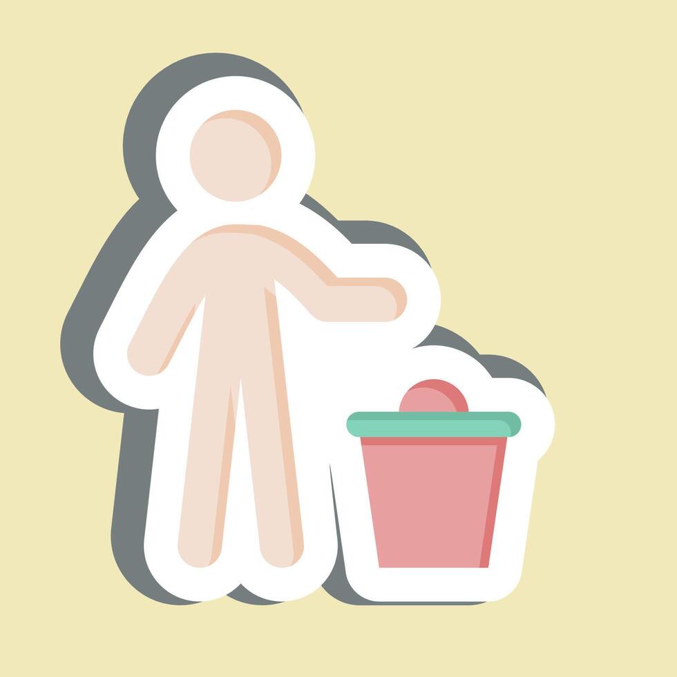 Sticker Discard. related to Delete symbol. simple design illustration vector