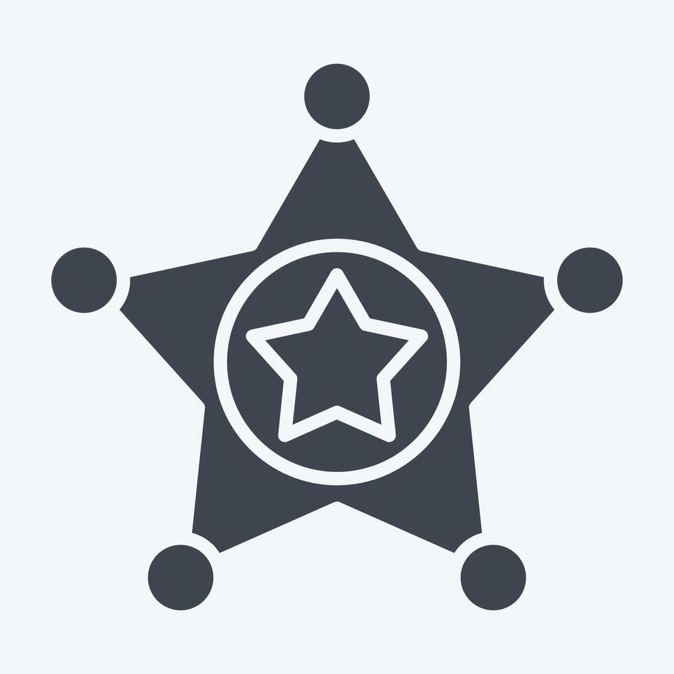 Icon United State. related to America symbol. glyph style. simple design illustration vector