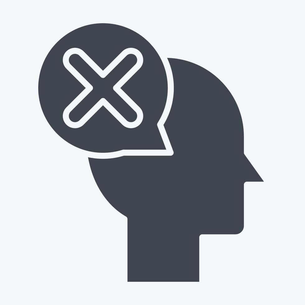 Icon Refuse. related to Delete symbol. glyph style. simple design illustration vector