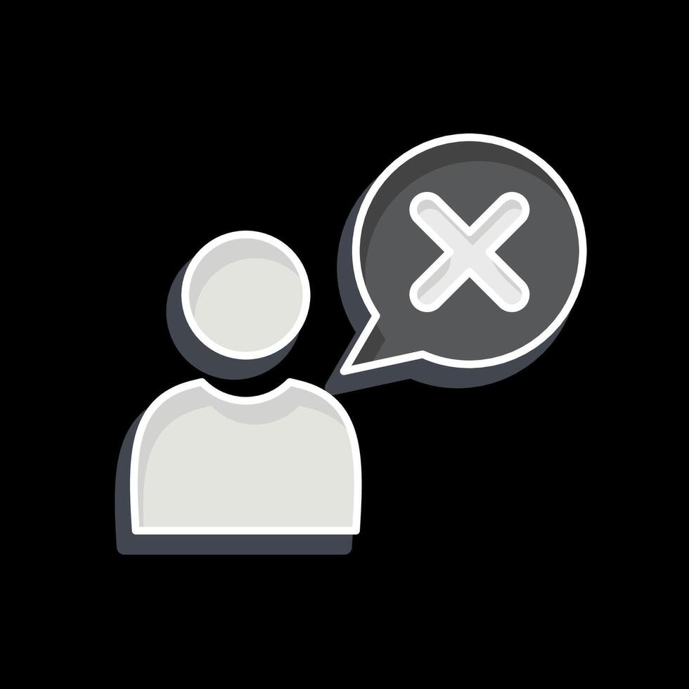 Icon Wrong. related to Delete symbol. glossy style. simple design illustration vector