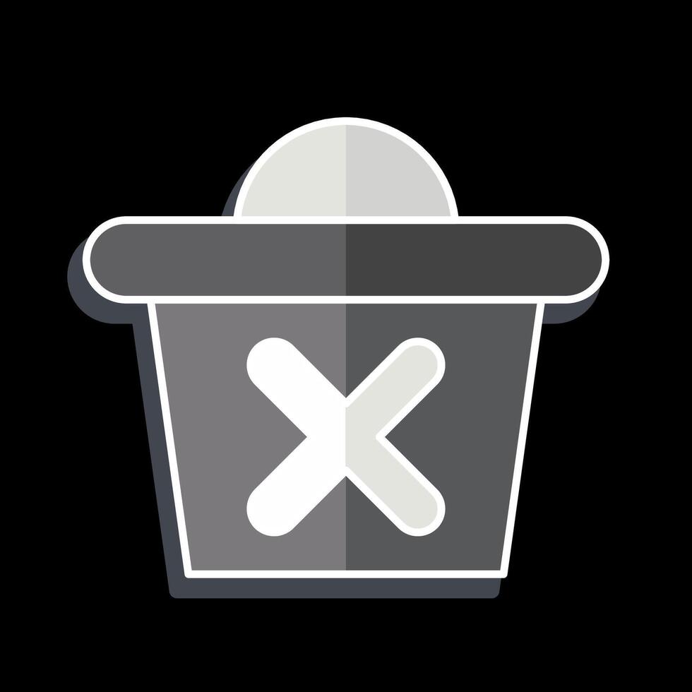 Icon Delete. related to Delete symbol. glossy style. simple design illustration vector