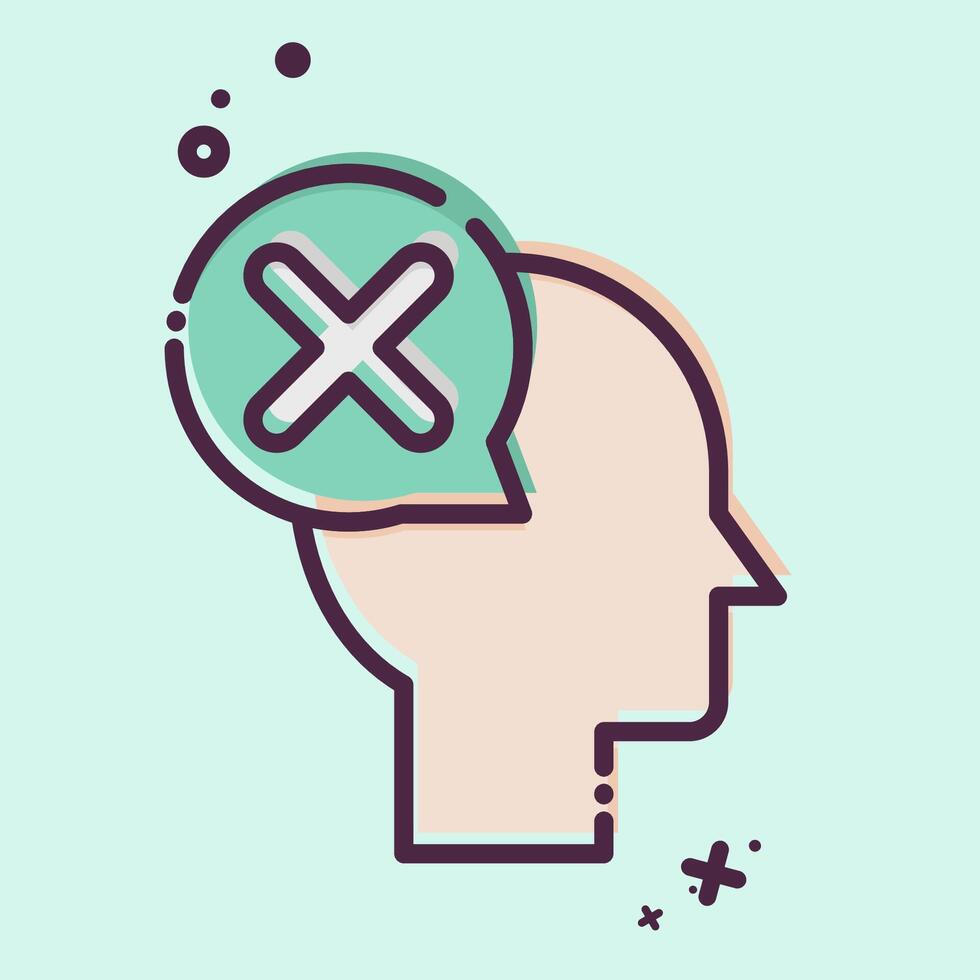 Icon Refuse. related to Delete symbol. MBE style. simple design illustration vector