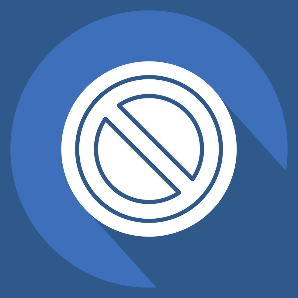 Icon Cancel. related to Delete symbol. long shadow style. simple design illustration vector