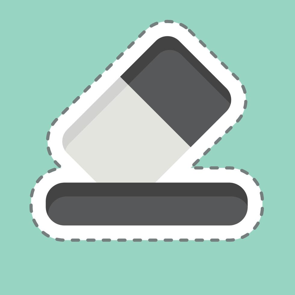 Sticker line cut Erase. related to Delete symbol. simple design illustration vector