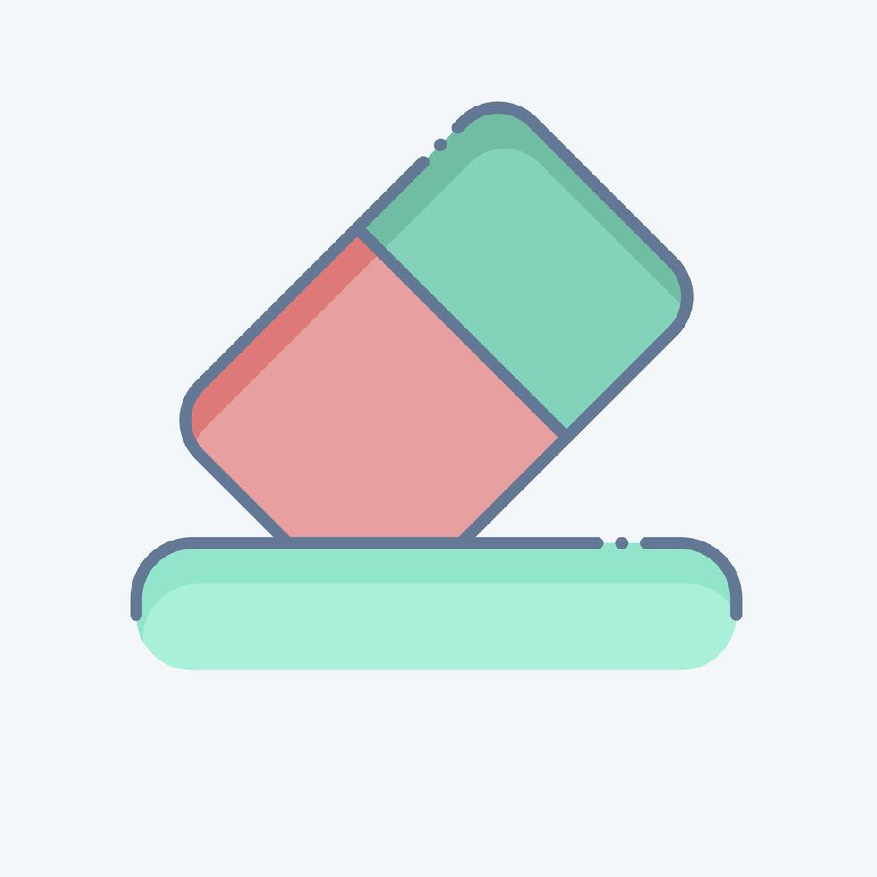 Icon Erase. related to Delete symbol. doodle style. simple design illustration vector