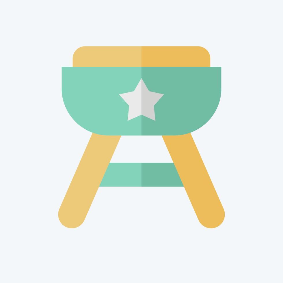 Icon America food. related to America symbol. flat style. simple design illustration vector