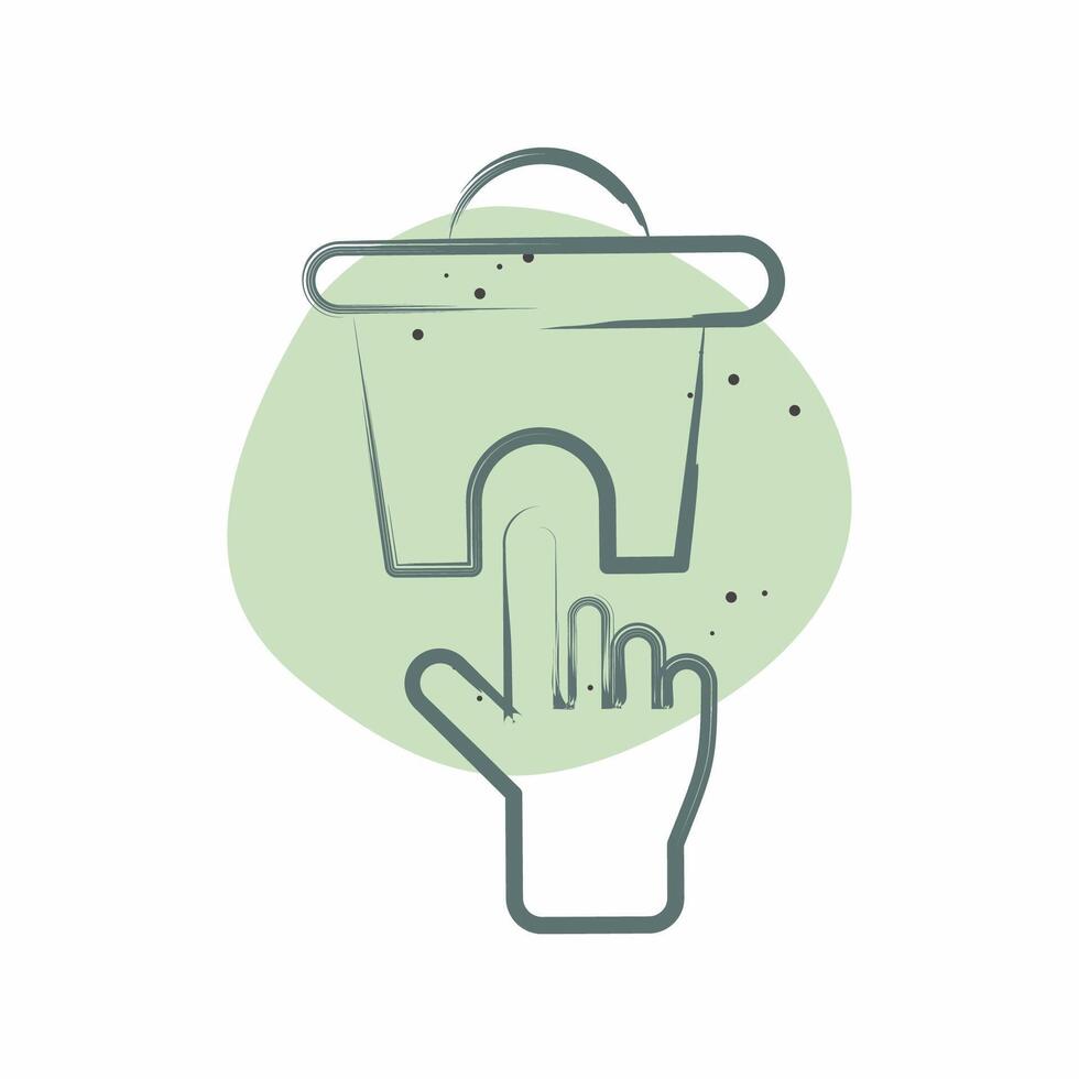 Icon Delete 2. related to Delete symbol. Color Spot Style. simple design illustration vector