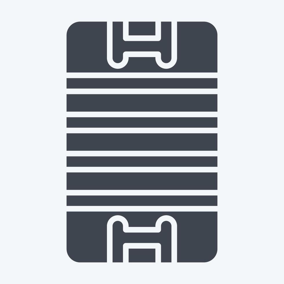 Icon Pitch. related to Rugby symbol. glyph style. simple design illustration vector