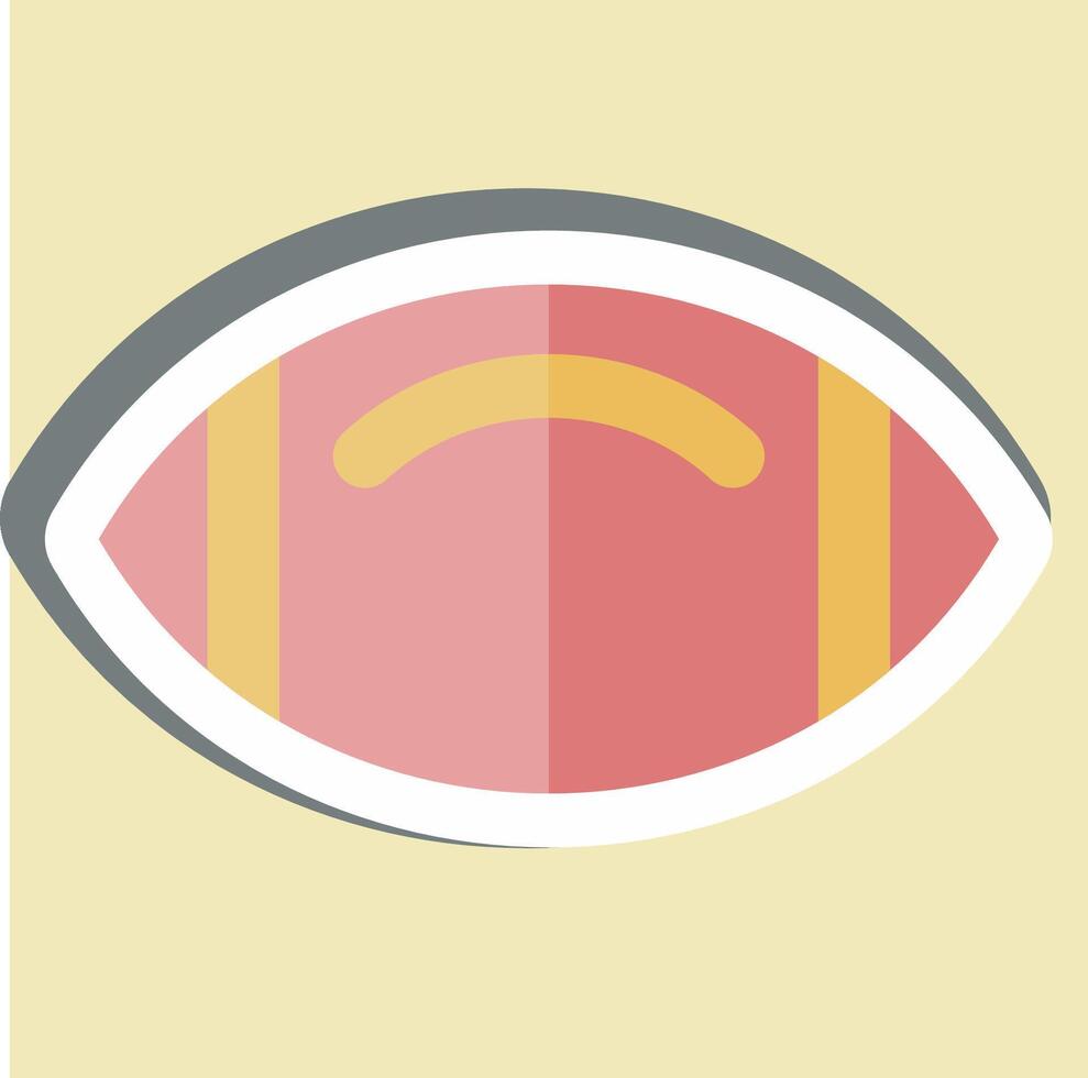 Sticker Rugby Ball. related to Rugby symbol. simple design illustration vector