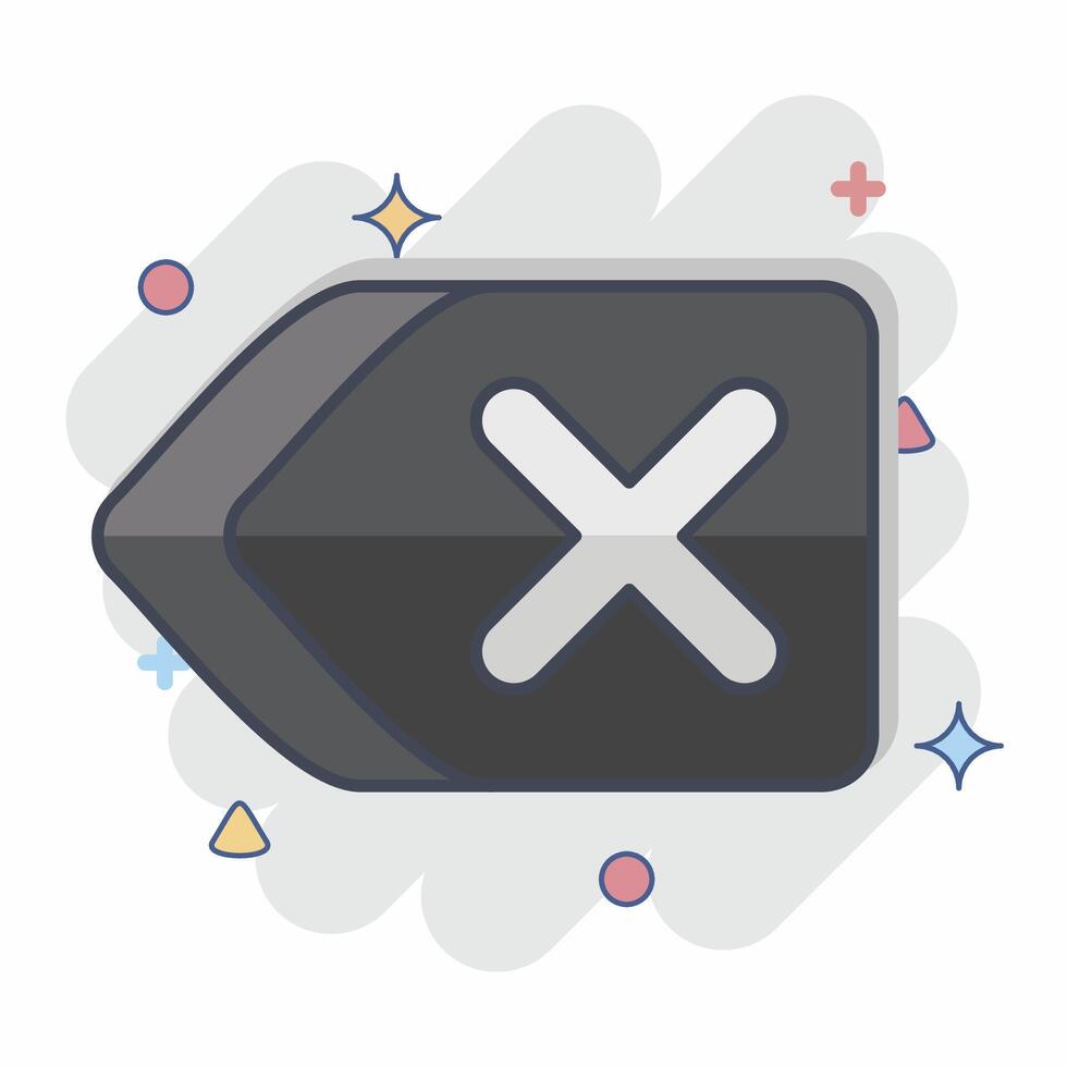 Icon Remove. related to Delete symbol. comic style. simple design illustration vector