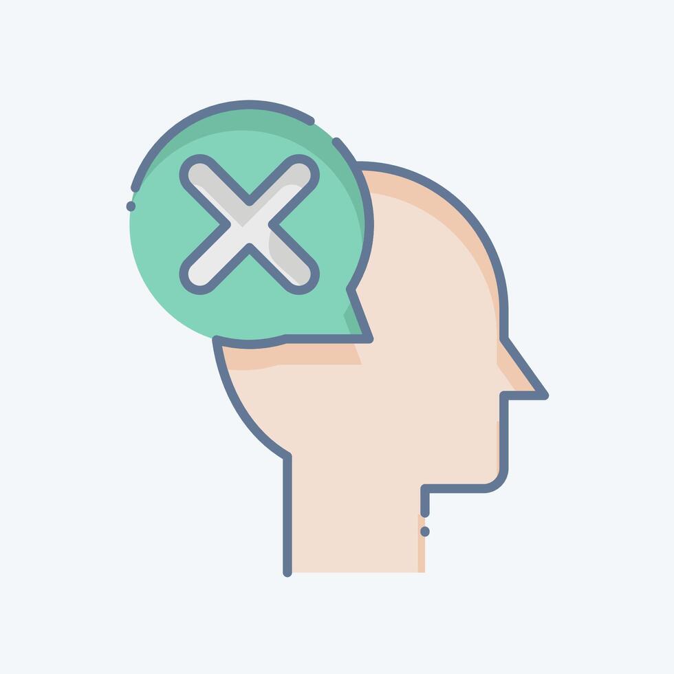 Icon Refuse. related to Delete symbol. doodle style. simple design illustration vector