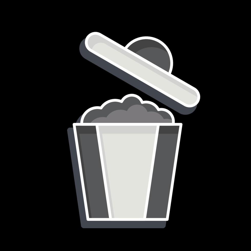 Icon Waste. related to Delete symbol. glossy style. simple design illustration vector