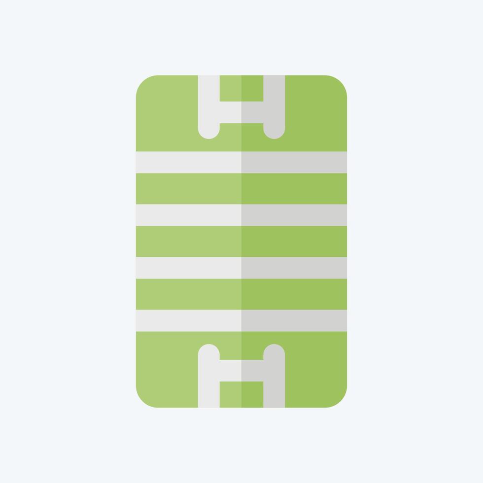 Icon Pitch. related to Rugby symbol. flat style. simple design illustration vector