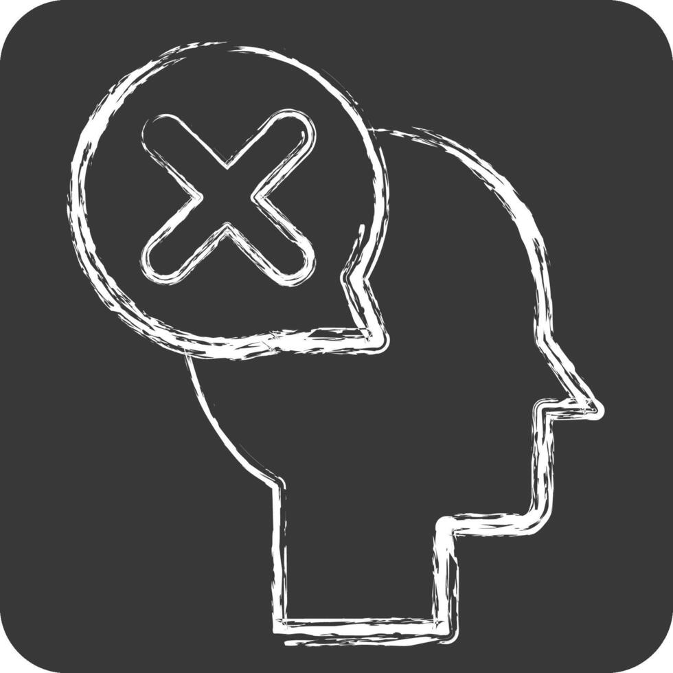 Icon Refuse. related to Delete symbol. chalk Style. simple design illustration vector