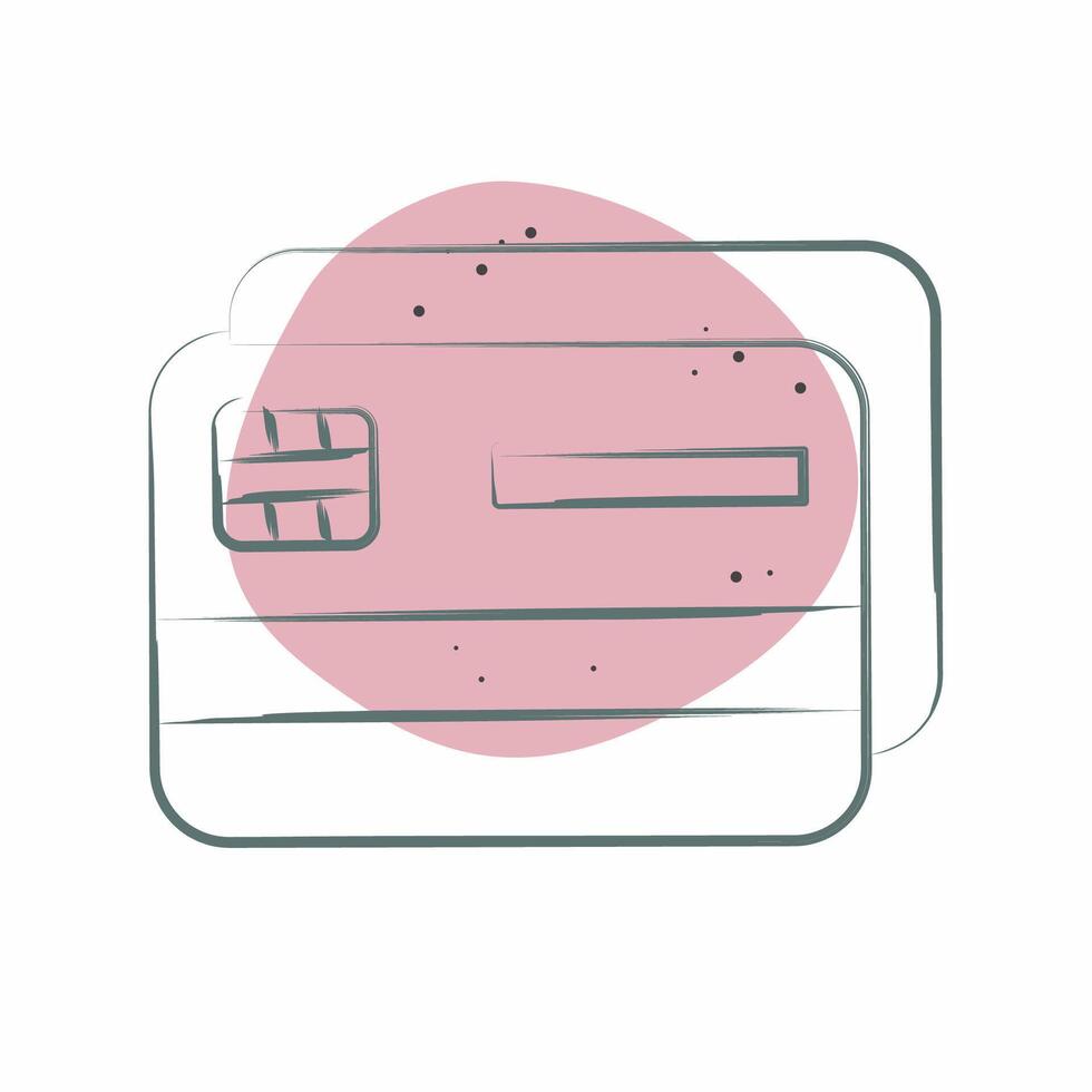 Icon Cards. related to America symbol. Color Spot Style. simple design illustration vector