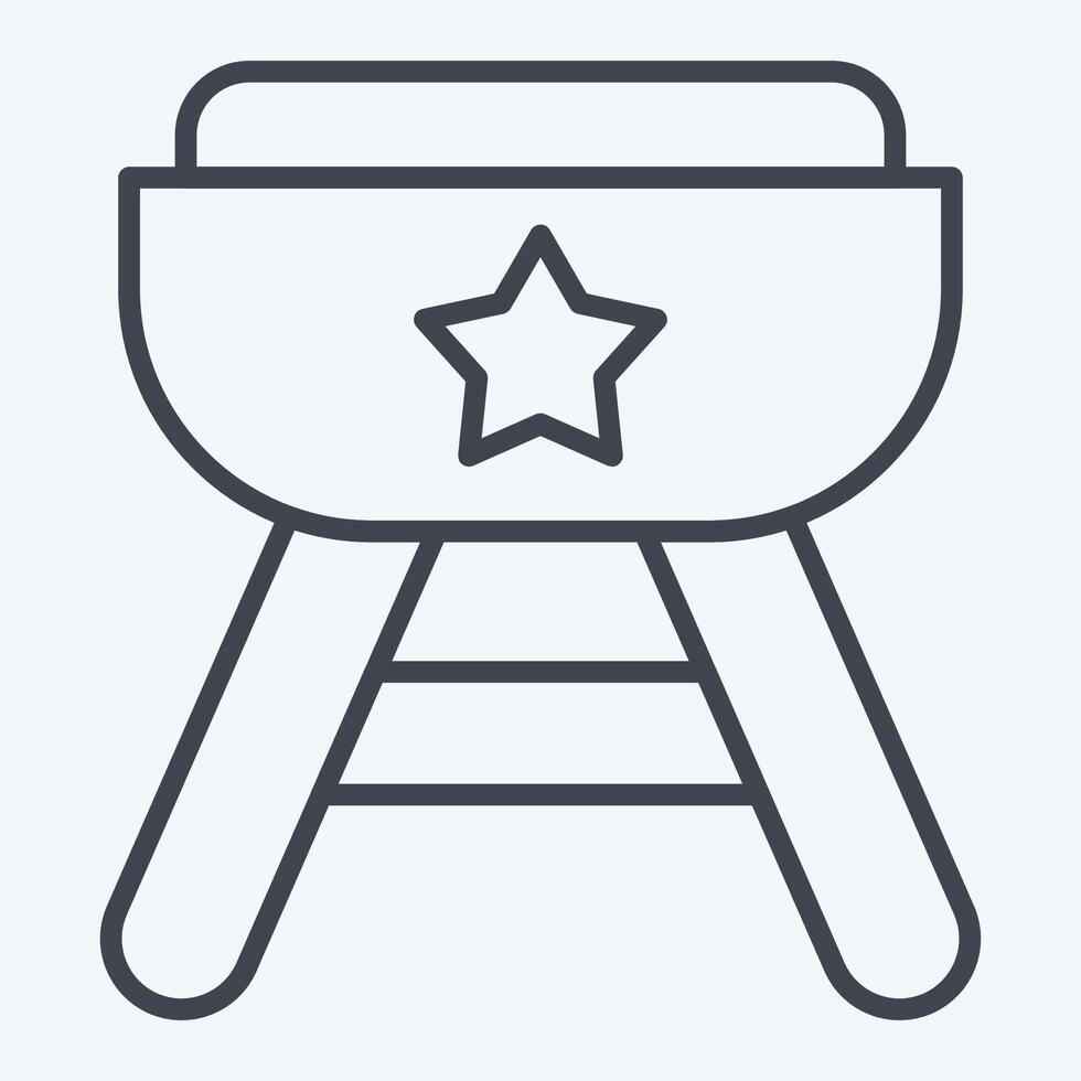 Icon America food. related to America symbol. line style. simple design illustration vector