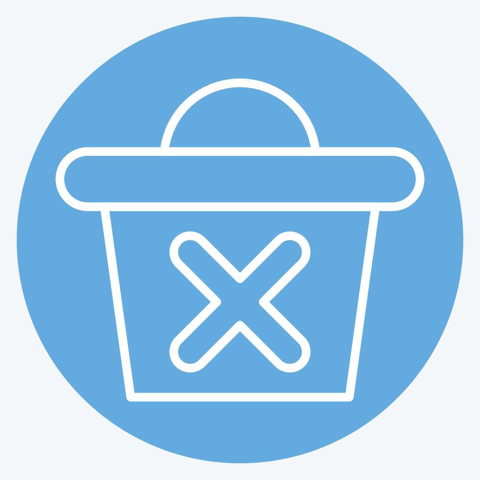 Icon Delete. related to Delete symbol. blue eyes style. simple design illustration vector