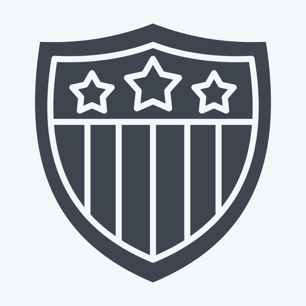 Icon Emblem. related to America symbol. glyph style. simple design illustration vector