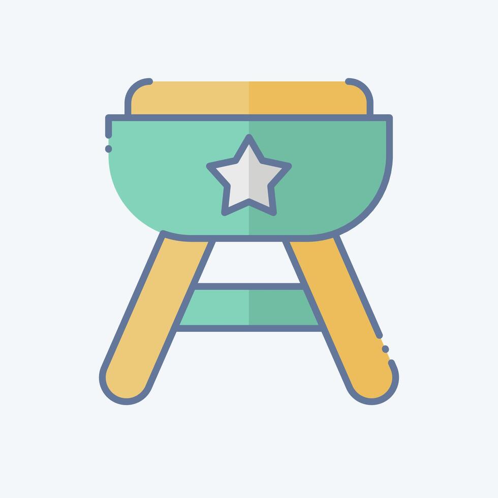 Icon America food. related to America symbol. doodle style. simple design illustration vector