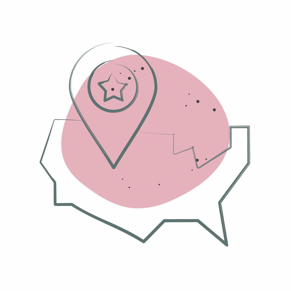 Icon America Map. related to America symbol. Color Spot Style. simple design illustration vector