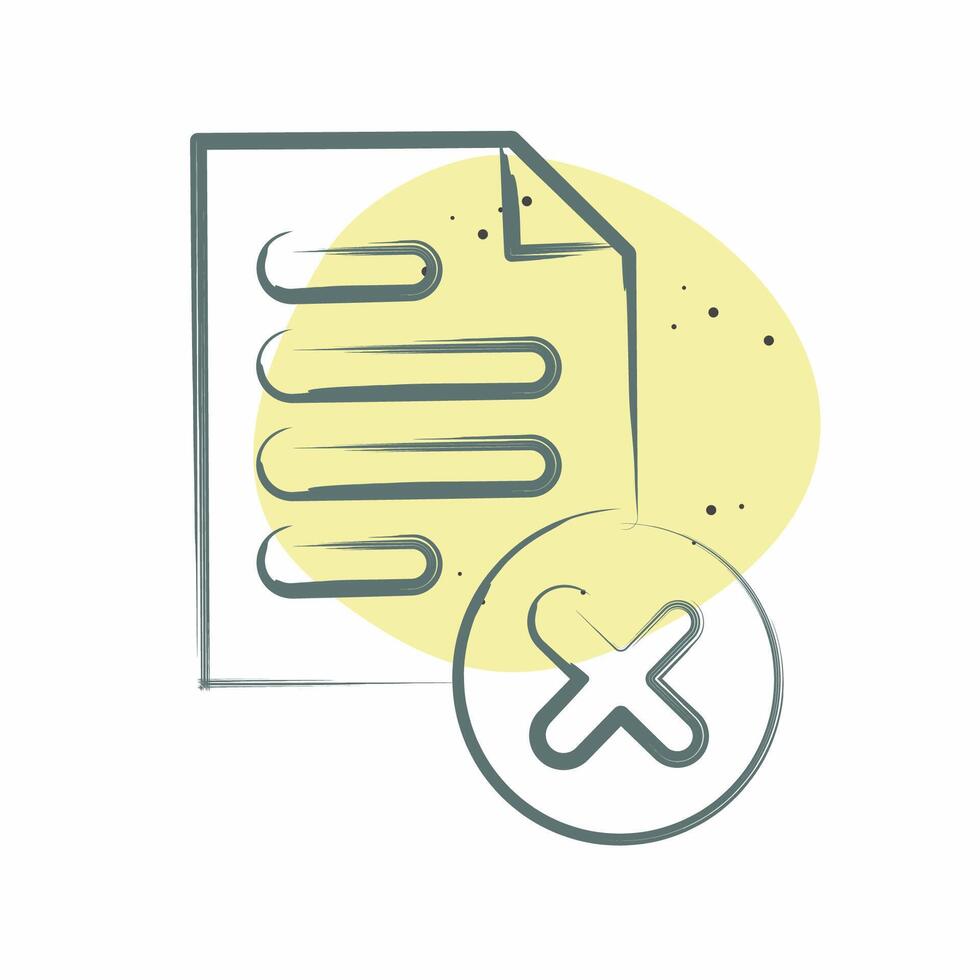 Icon Eliminate. related to Delete symbol. Color Spot Style. simple design illustration vector