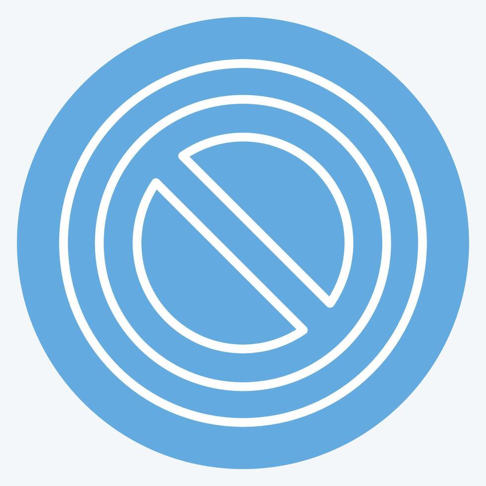 Icon Cancel. related to Delete symbol. blue eyes style. simple design illustration vector