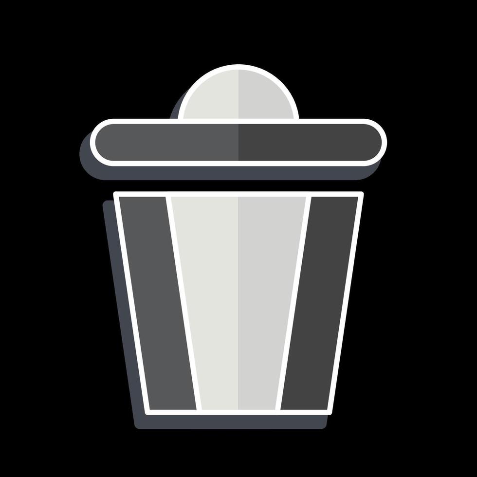 Icon Trash. related to Delete symbol. glossy style. simple design illustration vector