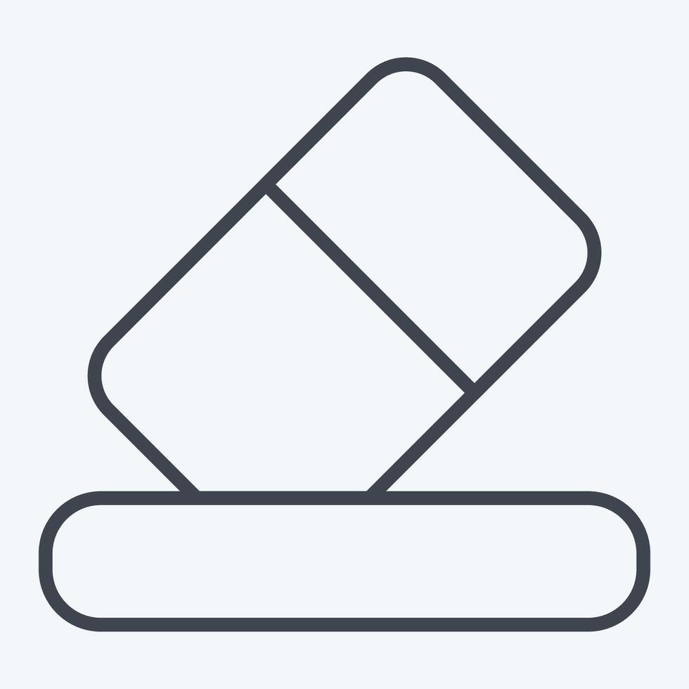 Icon Erase. related to Delete symbol. line style. simple design illustration vector