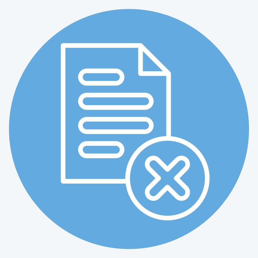 Icon Eliminate. related to Delete symbol. blue eyes style. simple design illustration vector