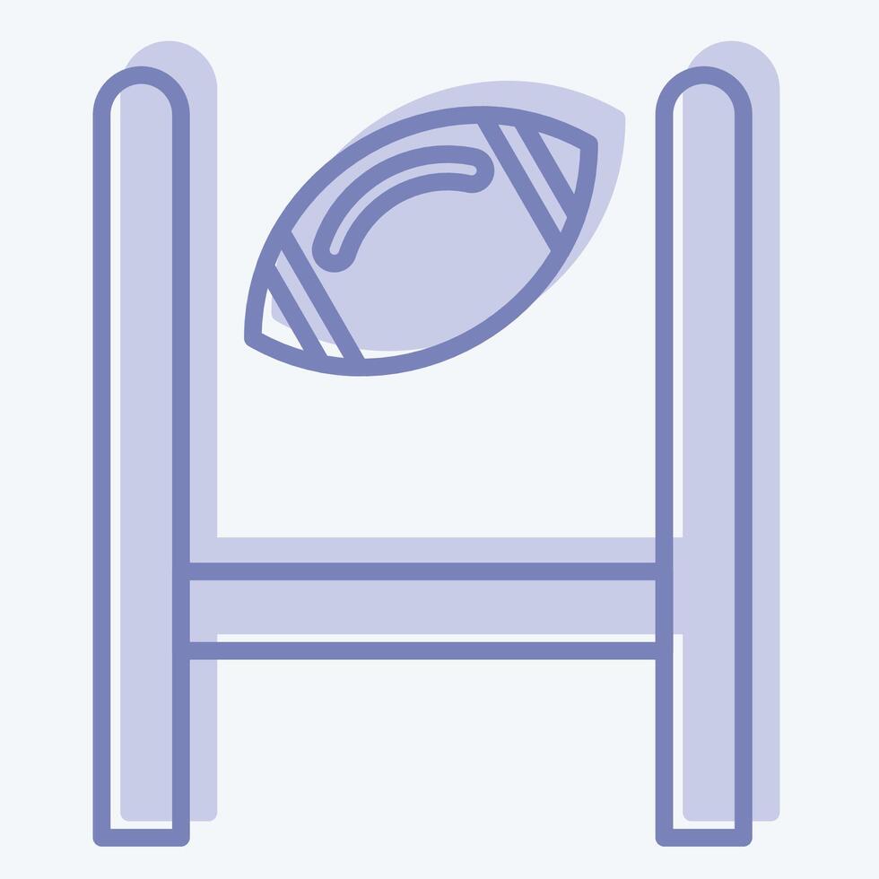 Icon Goal. related to Rugby symbol. two tone style. simple design illustration vector