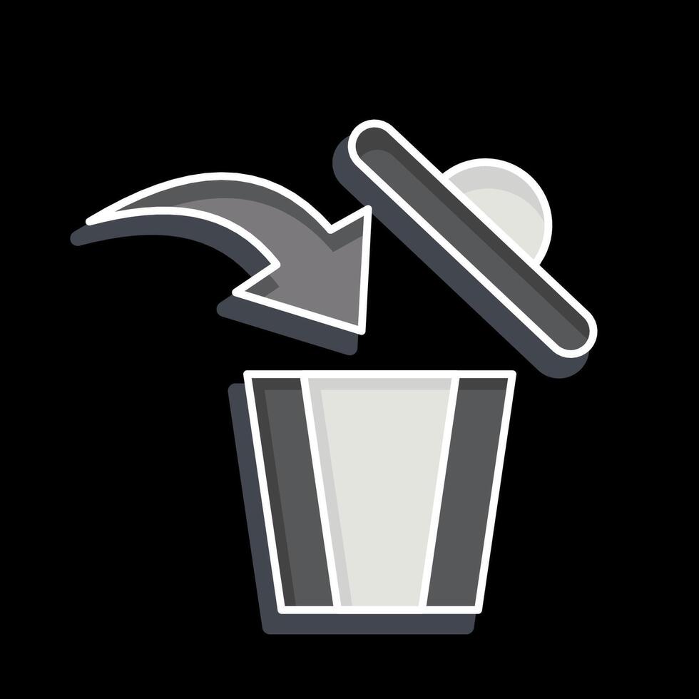Icon Dispose. related to Delete symbol. glossy style. simple design illustration vector