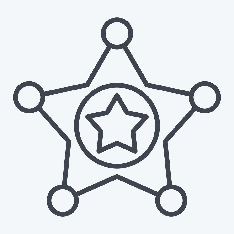 Icon United State. related to America symbol. line style. simple design illustration vector