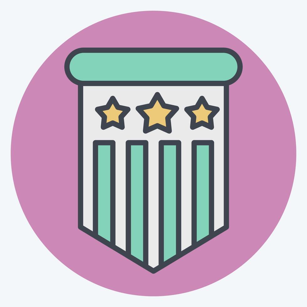 Icon Insignia. related to America symbol. color mate style. simple design illustration vector
