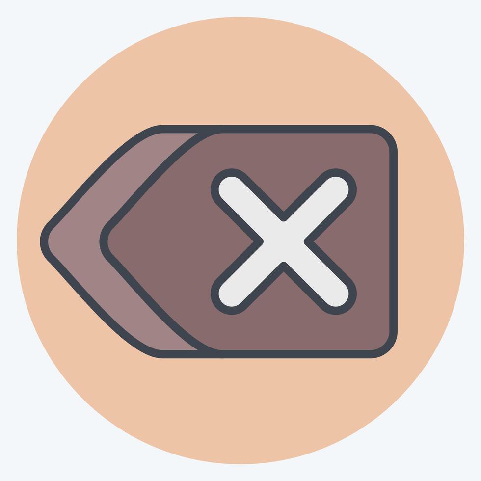 Icon Remove. related to Delete symbol. color mate style. simple design illustration vector