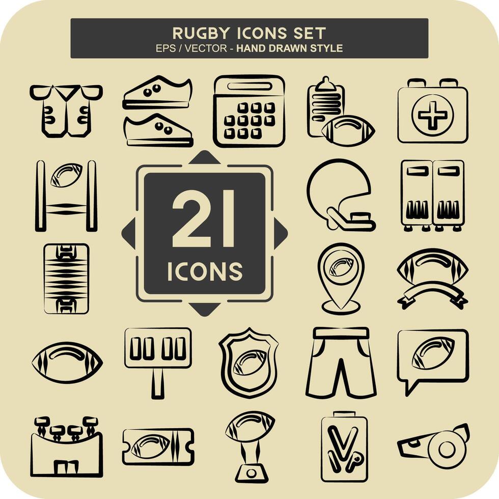 Icon Set Home. related to Sports symbol. hand drawn style. simple design illustration vector