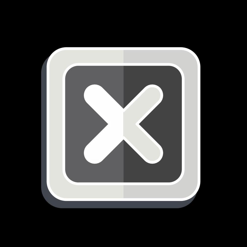 Icon Delete Button. related to Delete symbol. glossy style. simple design illustration vector