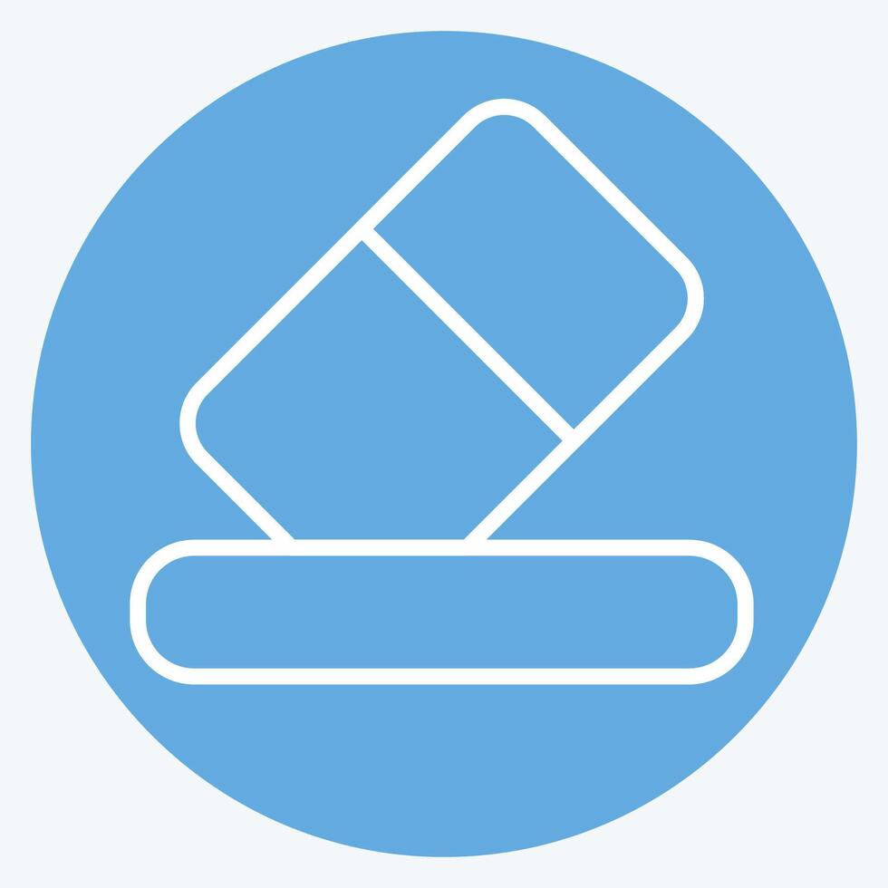 Icon Erase. related to Delete symbol. blue eyes style. simple design illustration vector