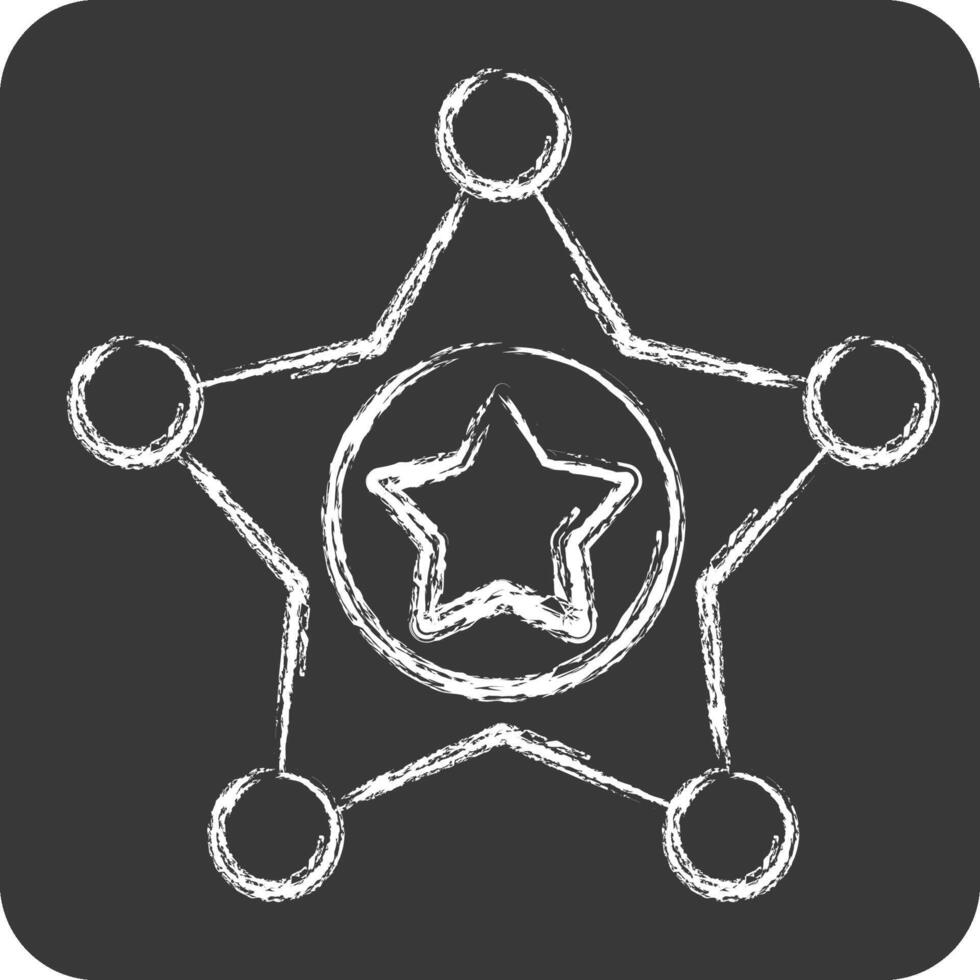 Icon United State. related to America symbol. chalk Style. simple design illustration vector