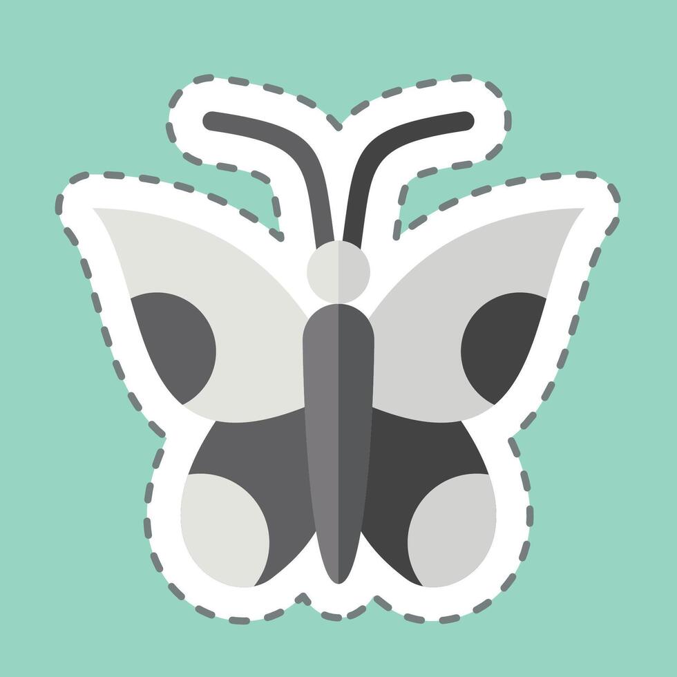 Sticker line cut Nature. related to America symbol. simple design illustration vector