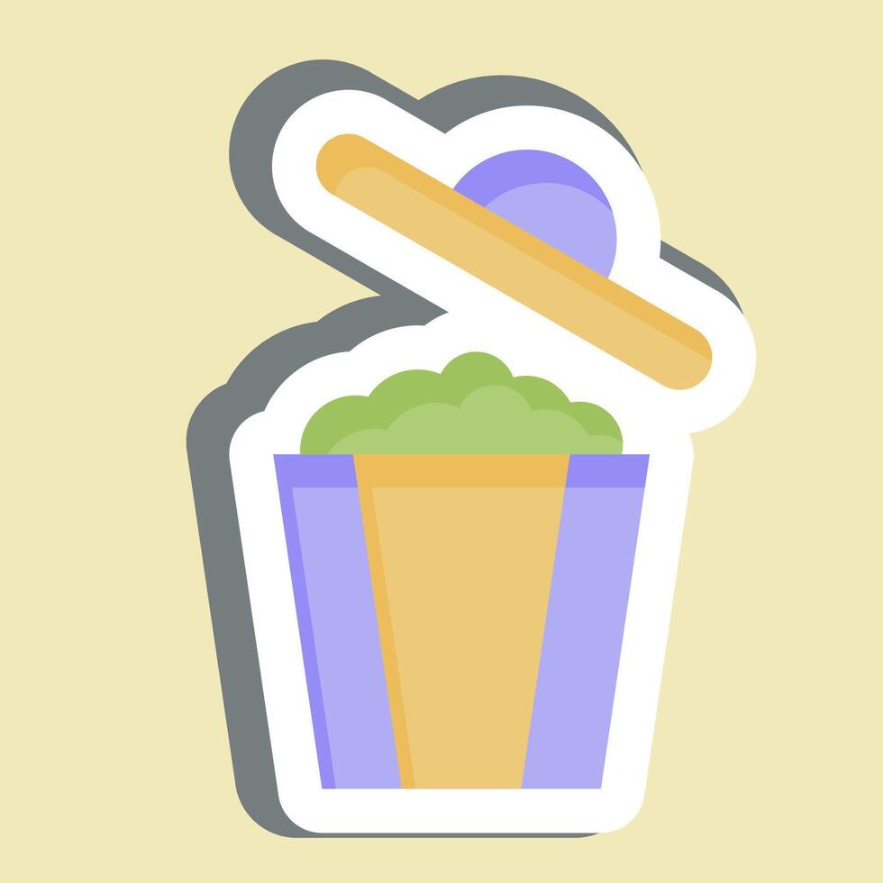 Sticker Waste. related to Delete symbol. simple design illustration vector