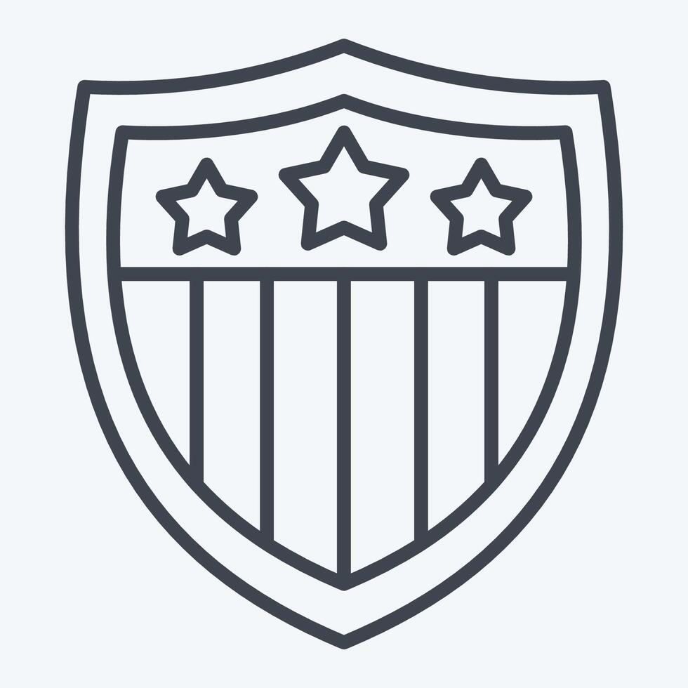 Icon Emblem. related to America symbol. line style. simple design illustration vector