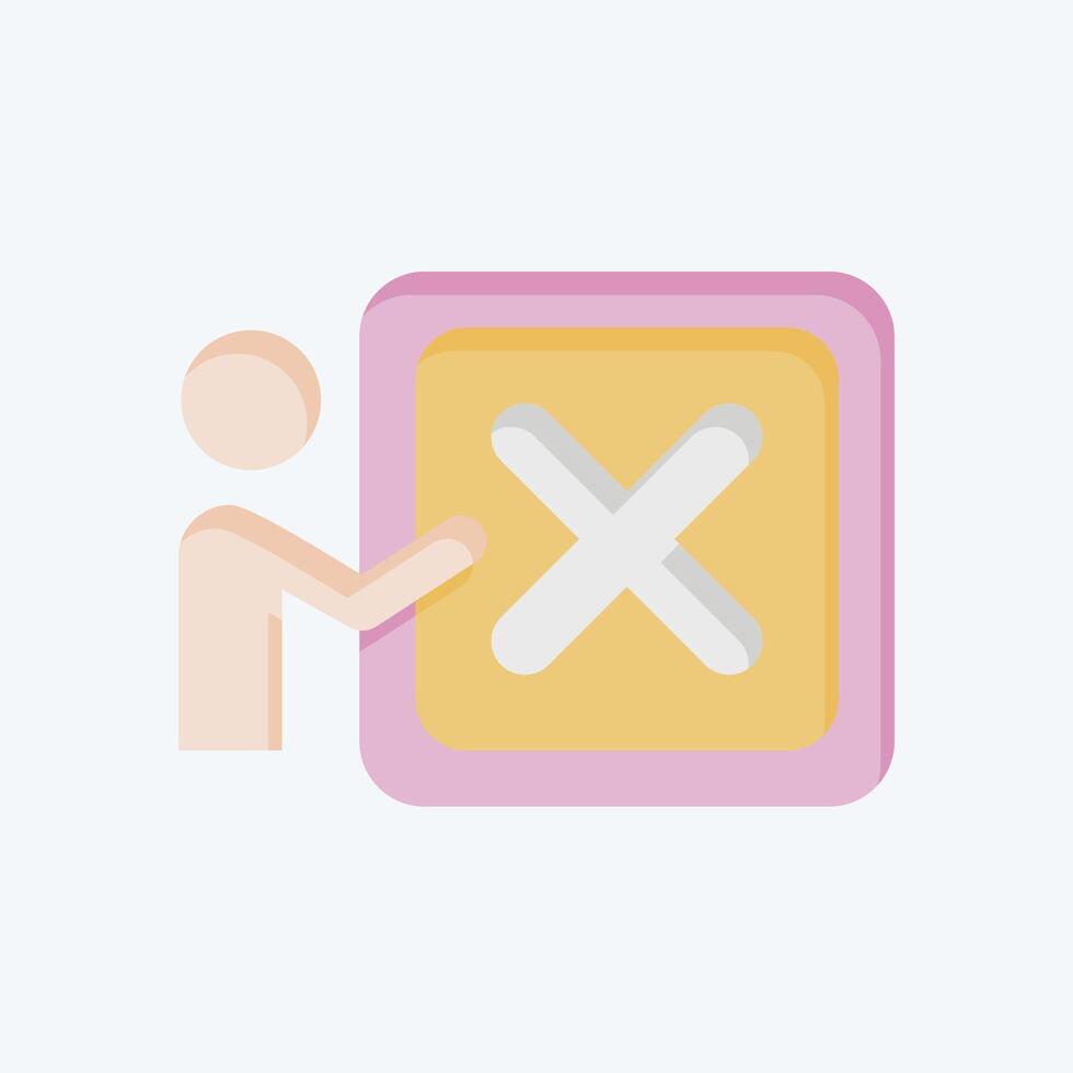 Icon Dismiss. related to Delete symbol. flat style. simple design illustration vector