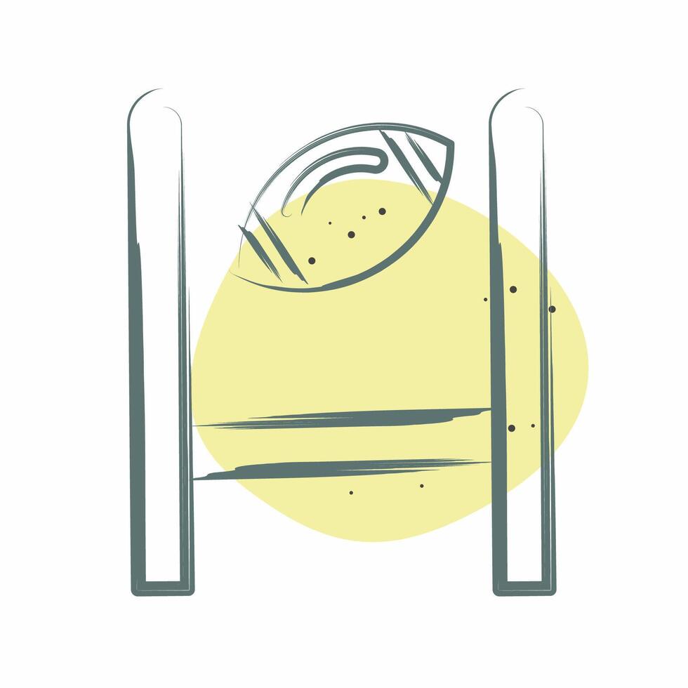 Icon Goal. related to Rugby symbol. Color Spot Style. simple design illustration vector