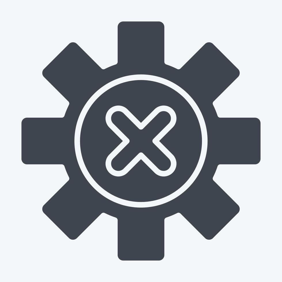 Icon Error. related to Delete symbol. glyph style. simple design illustration vector