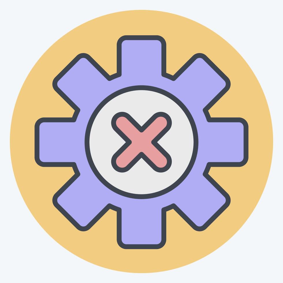 Icon Error. related to Delete symbol. color mate style. simple design illustration vector