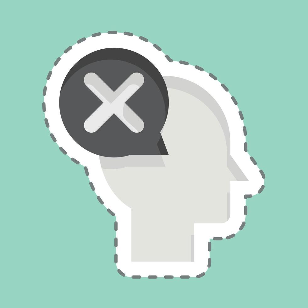 Sticker line cut Refuse. related to Delete symbol. simple design illustration vector