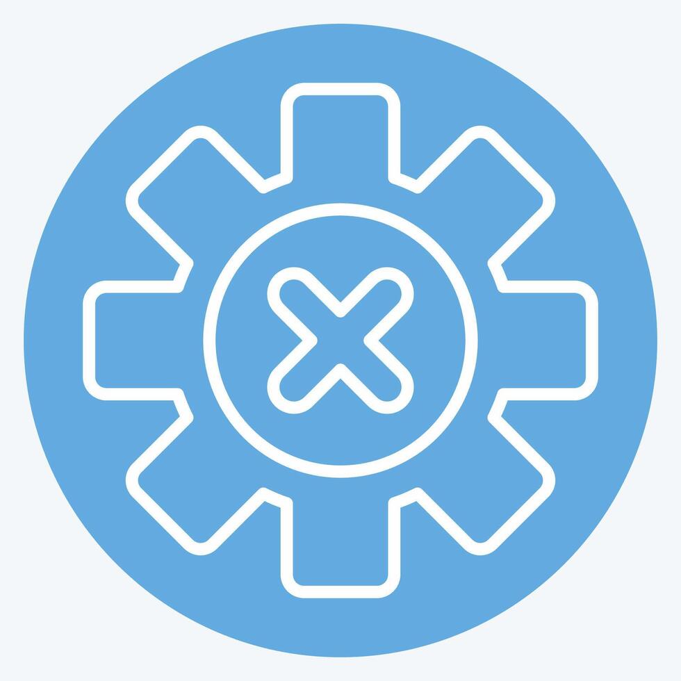 Icon Error. related to Delete symbol. blue eyes style. simple design illustration vector