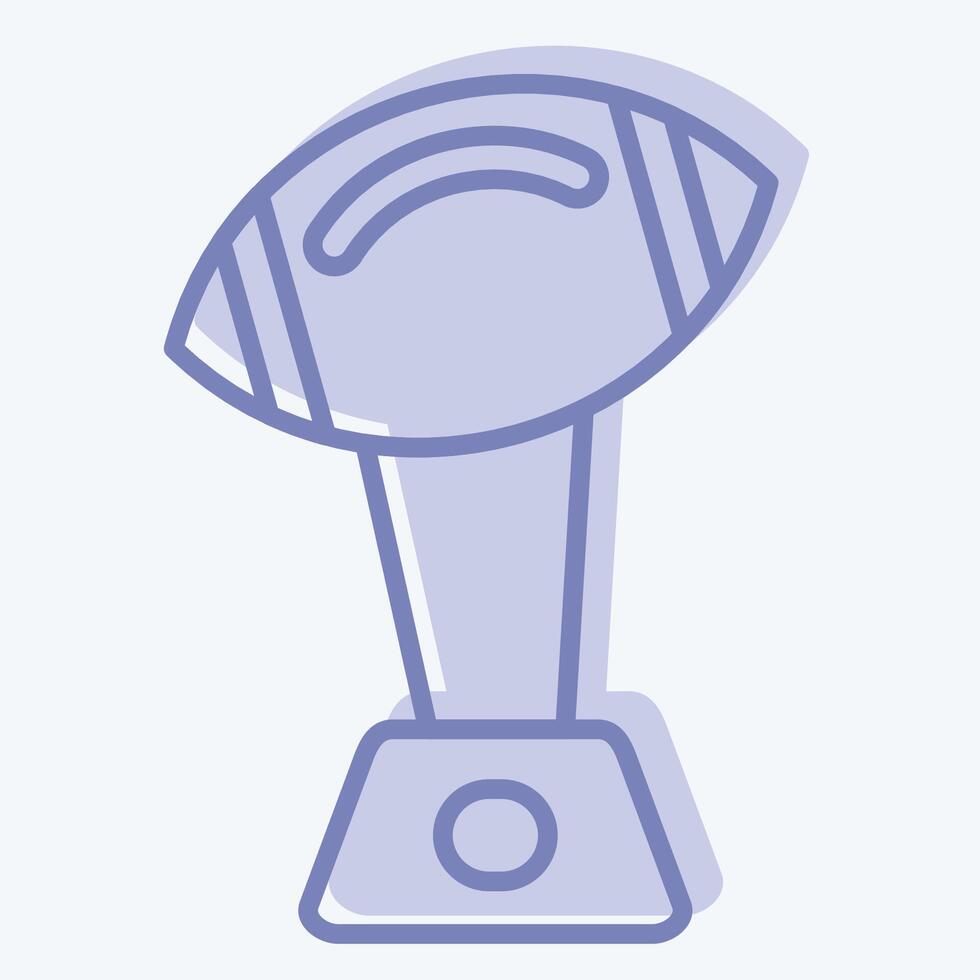 Icon Trophy. related to Rugby symbol. two tone style. simple design illustration vector