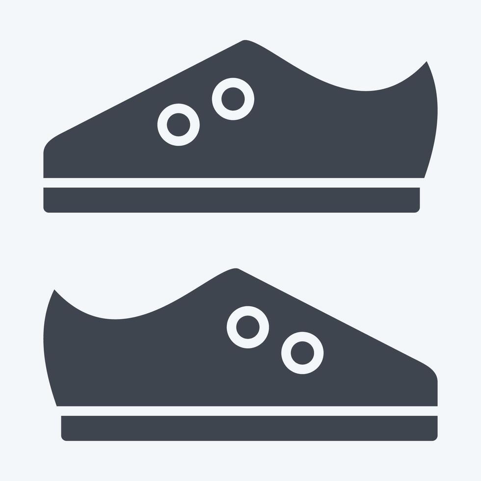 Icon Boots. related to Rugby symbol. glyph style. simple design illustration vector